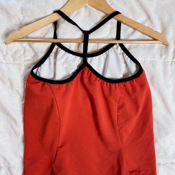 Mountain Hardwear Tank Top Athletic Racerback Activewear Orange Black Medium - Picture 5 of 6